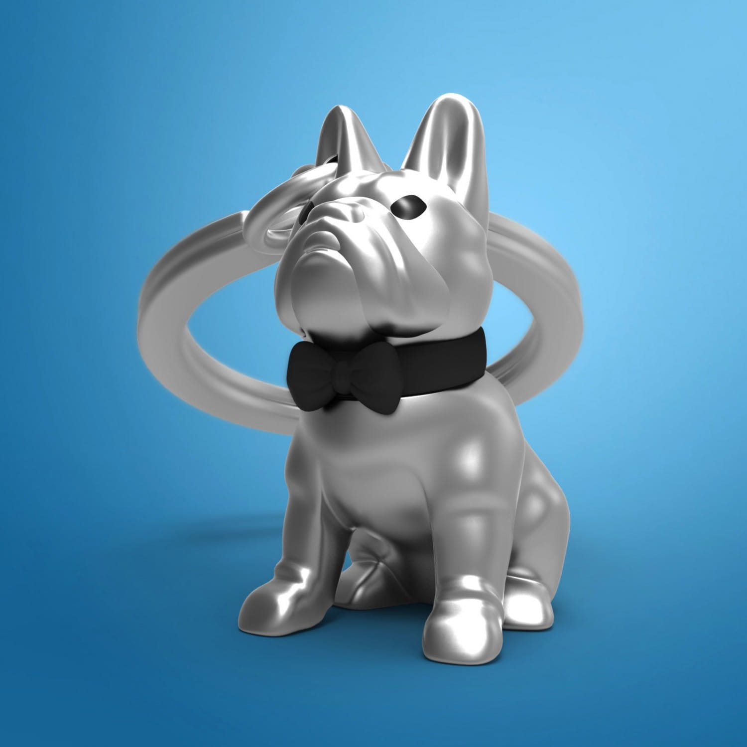Metalmorphose White Chihuahua dog keyring - Quest Gifts Ltd